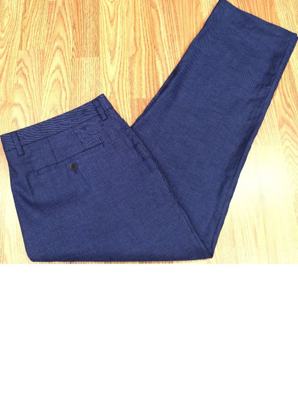 38x29 TOMMY BAHAMA REGULAR FIT FIT PANTS LINEN/POLYESTER NAVY Sz 38W x 29L